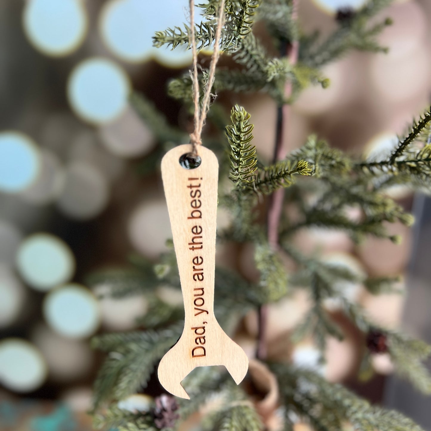 Dad Wrench Christmas Ornament