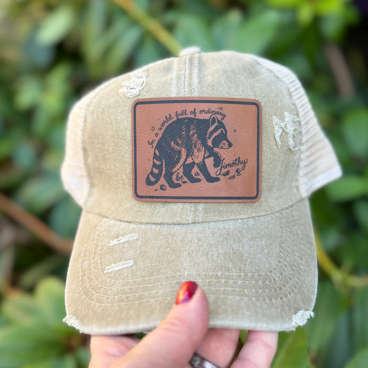 Jimothy Laser Engraved Leatherette Hat