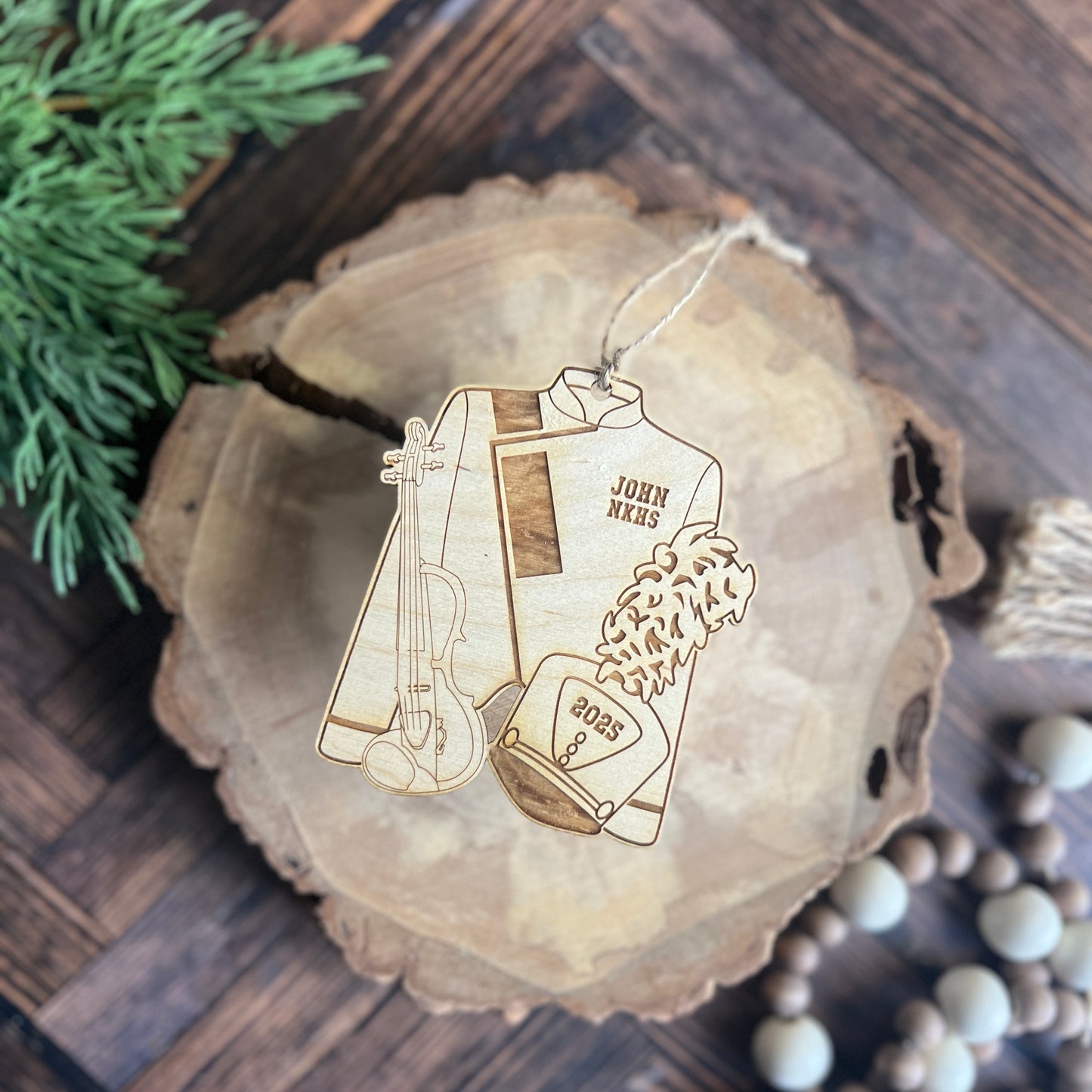 Violin Wooden Ornament