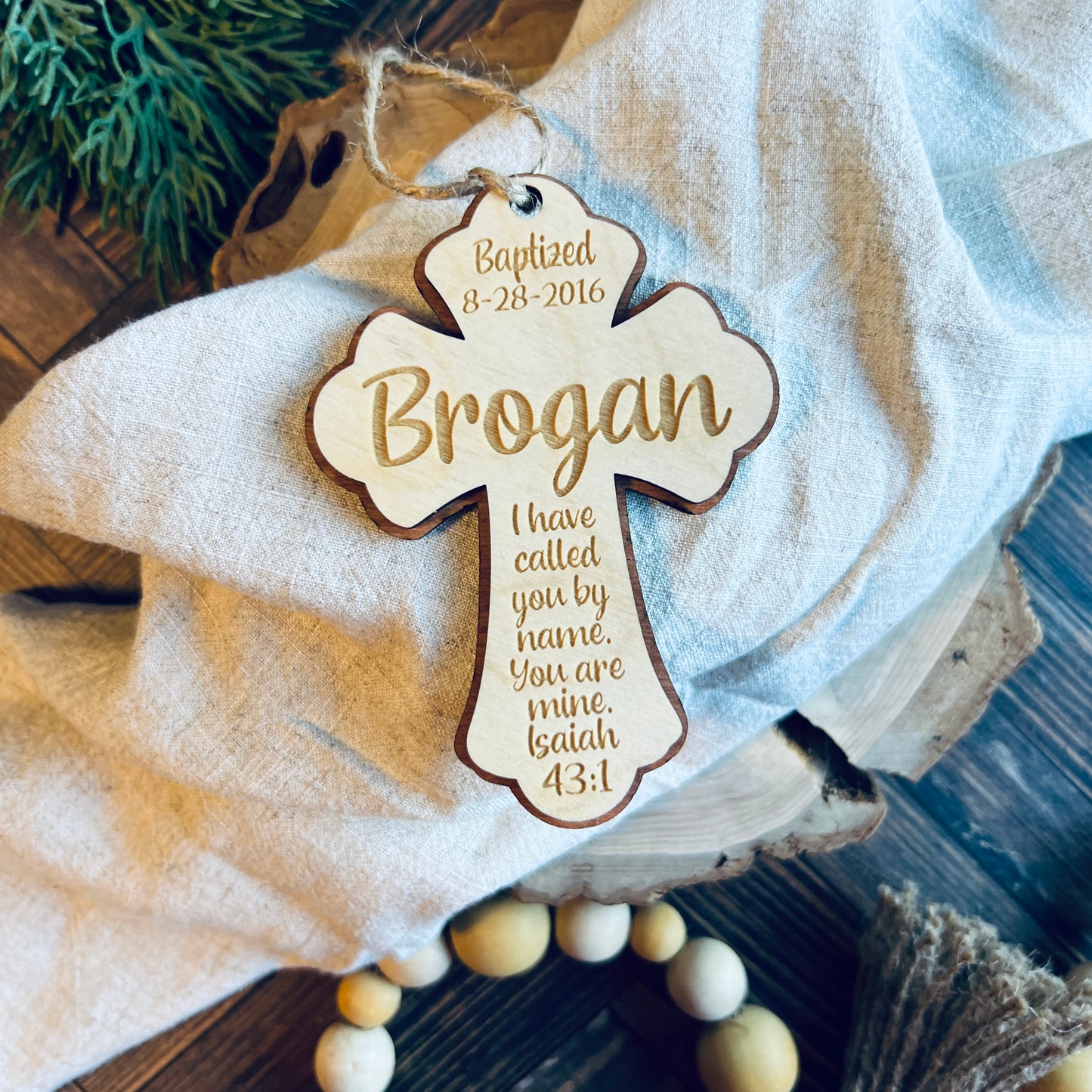 Baptism Cross Keepsake Ornament