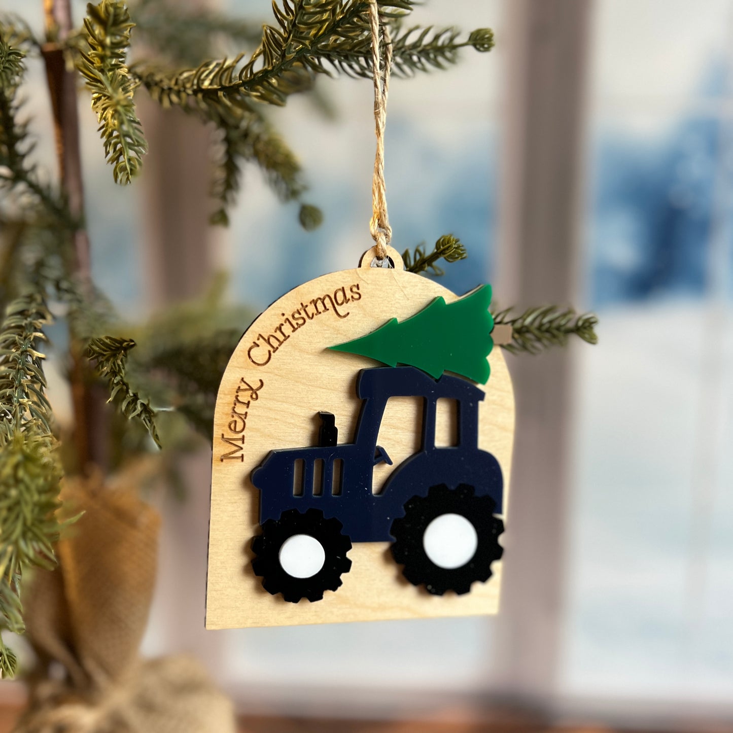 Tractor Christmas Ornament