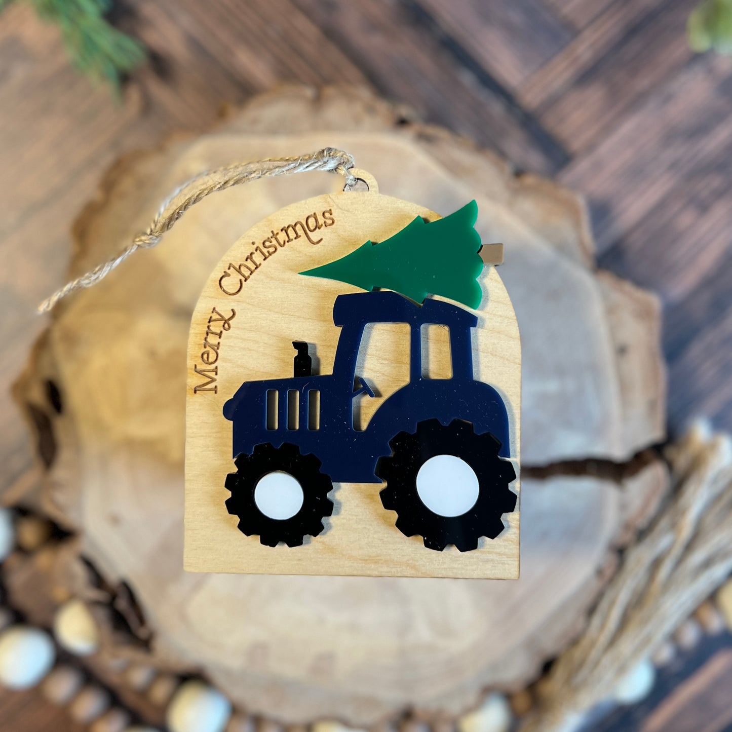 Tractor Christmas Ornament