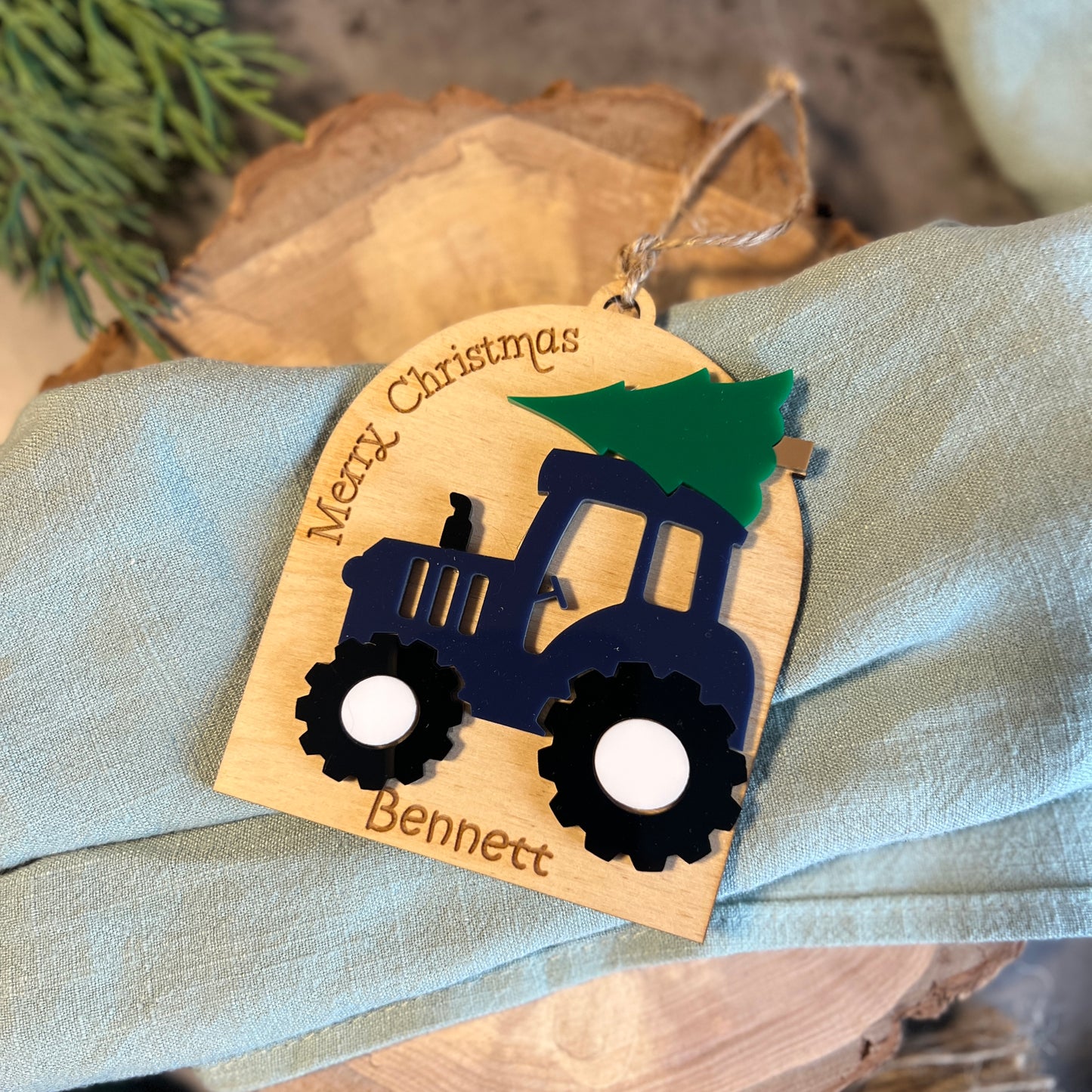 Tractor Christmas Ornament