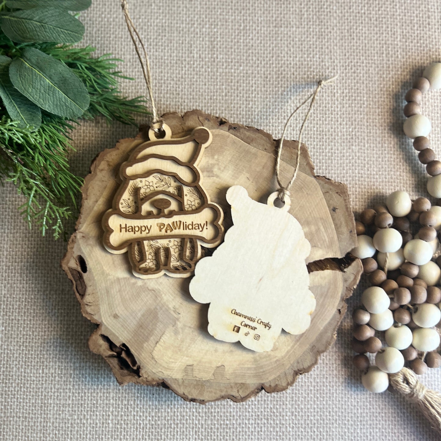 Dog with Bone Ornament