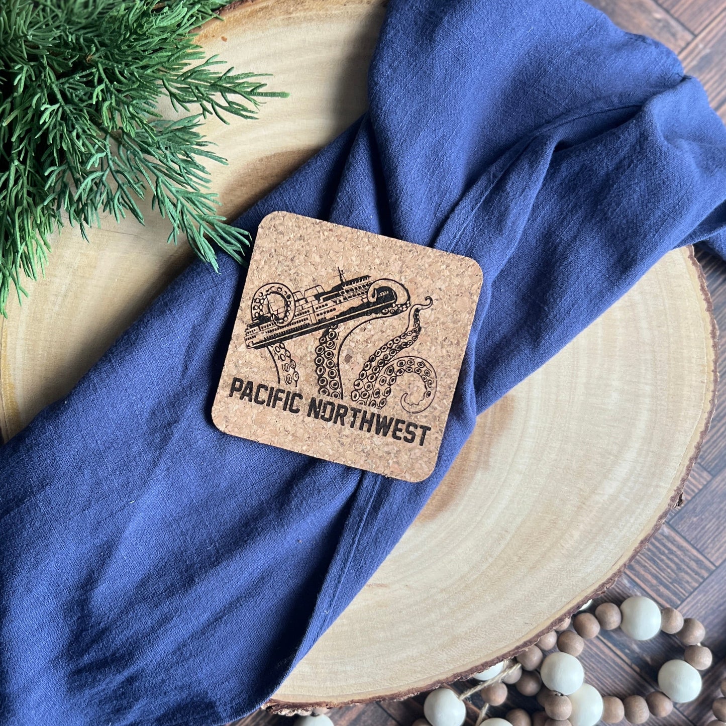 Kraken Washington Cork Coaster Set