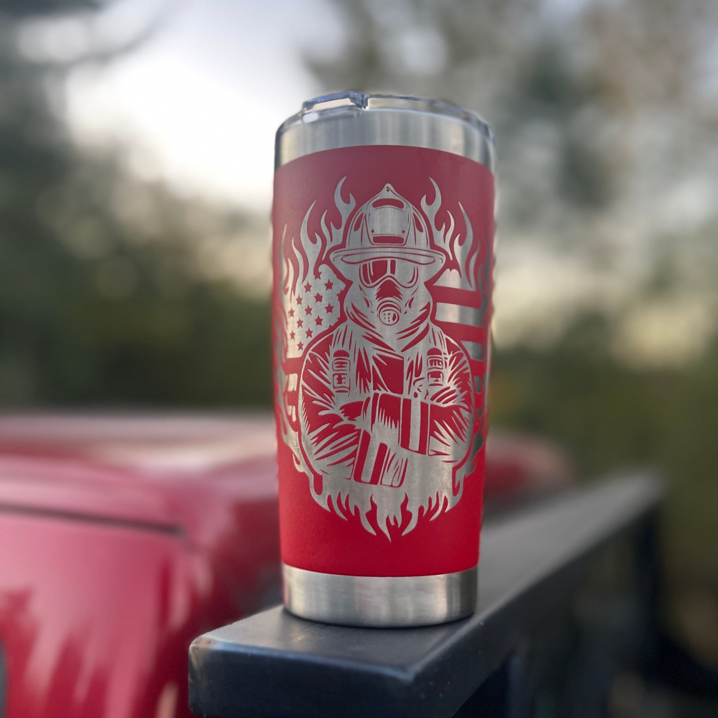Fire Fighter Travel Coffee Tumbler