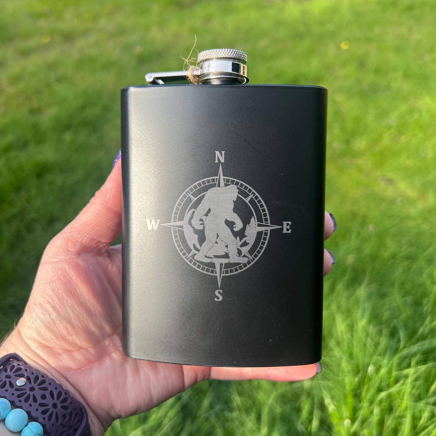 Bigfoot Compass Flask