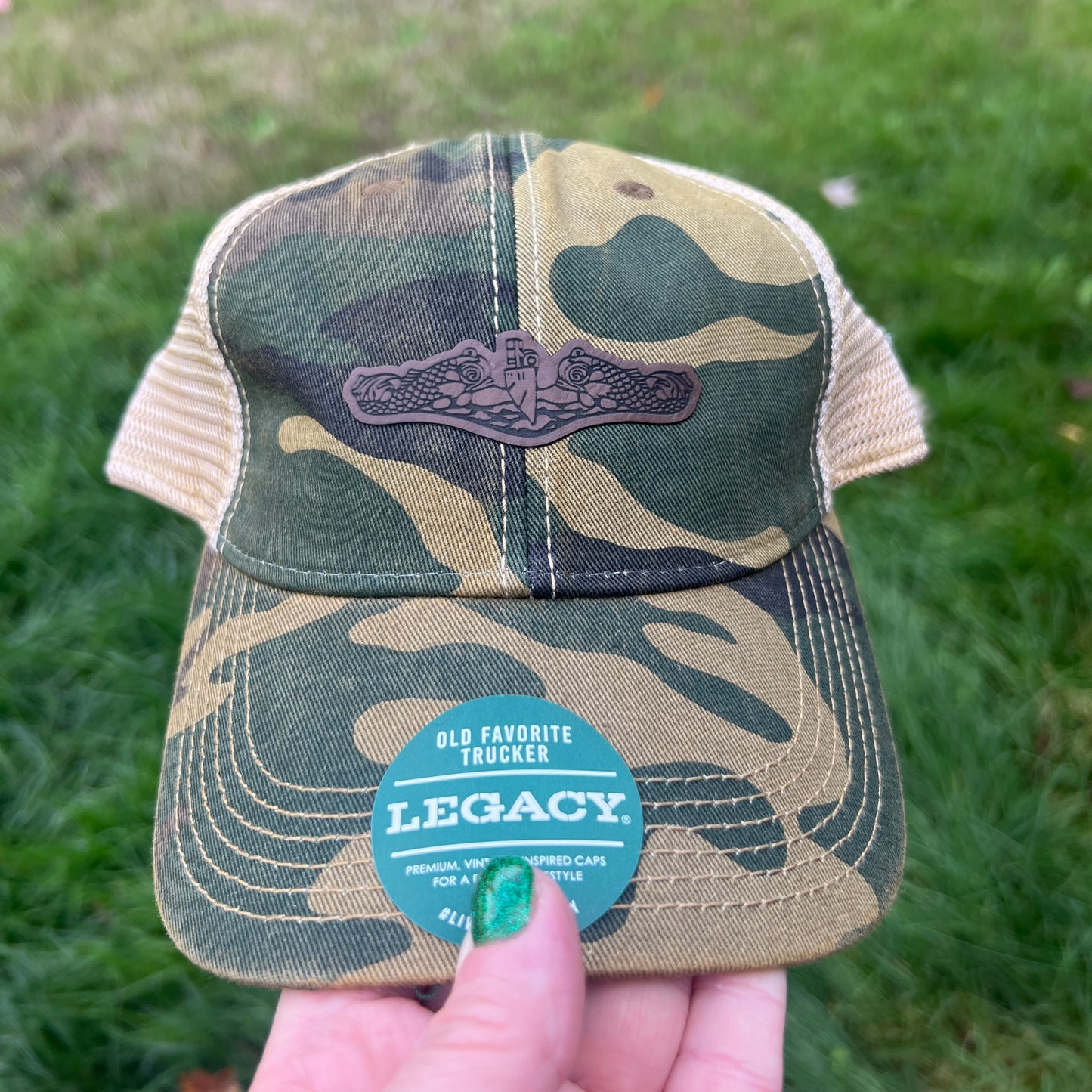 Dolphin Camo Legacy Old Favorite Trucker