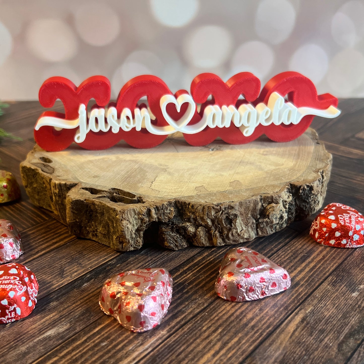 XOXO Personalized 3D Printed Sign