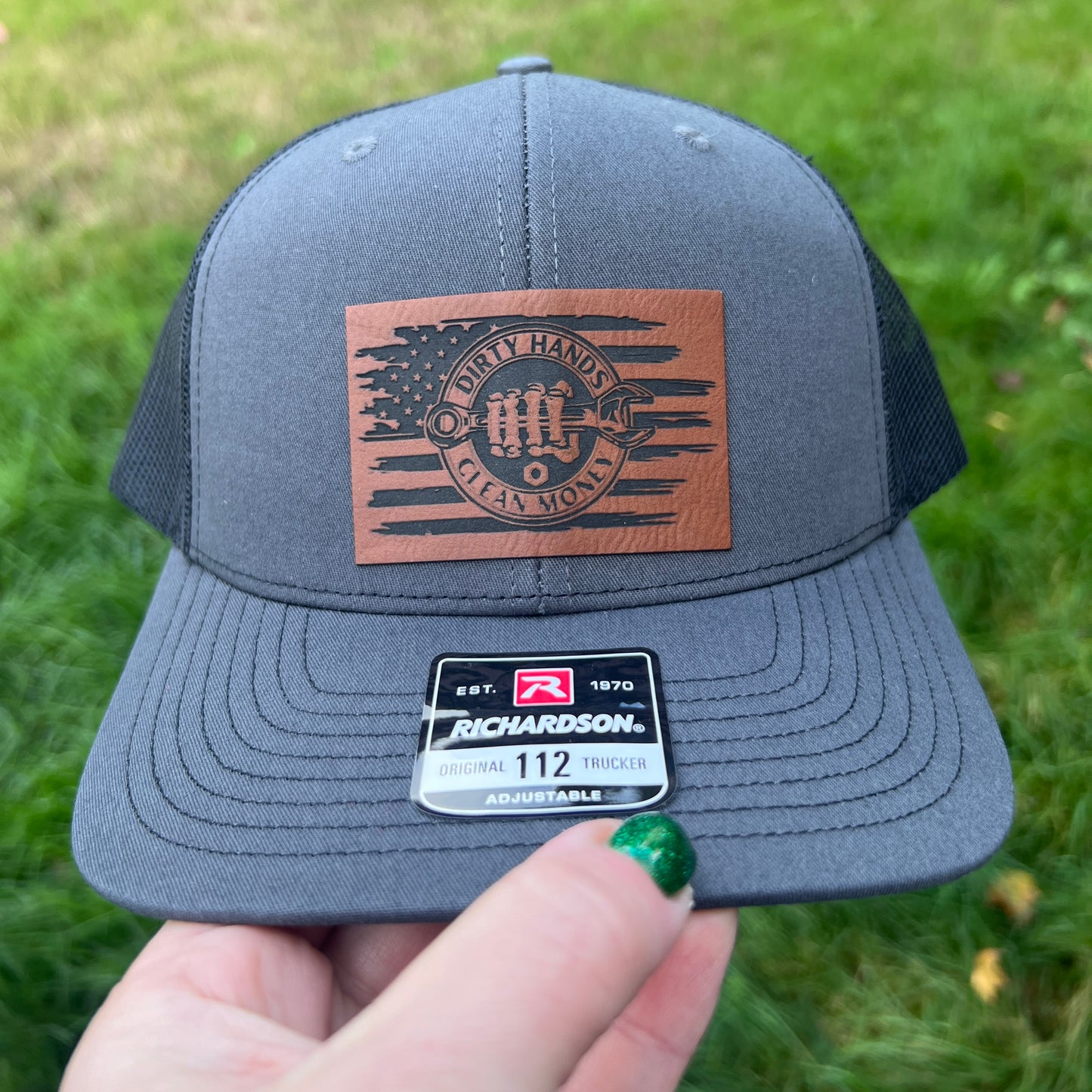 Dirty Hands Clean Money Richardson 112 Trucker Hat