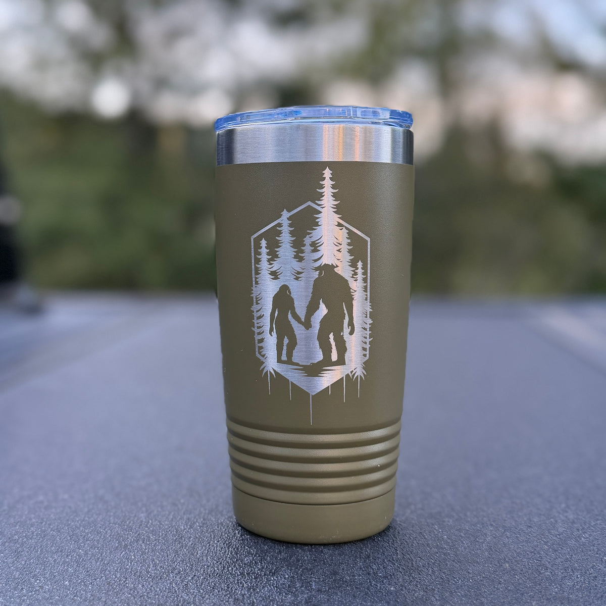 Sasquatch Couple Coffee Tumbler