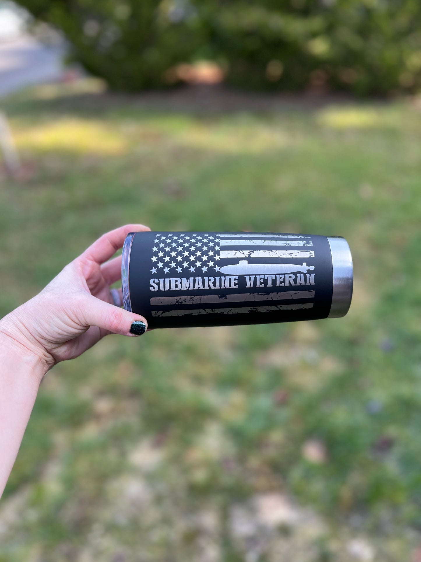 Submarine Veteran Flag Travel Mug