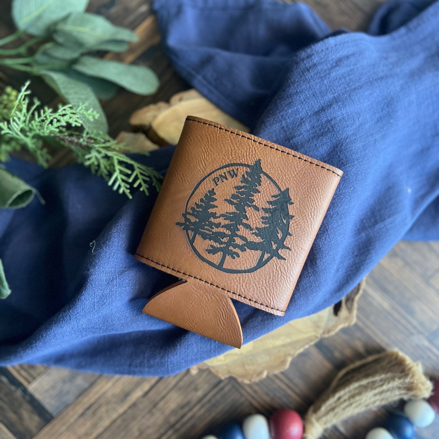 PNW Leatherette Can Cooler