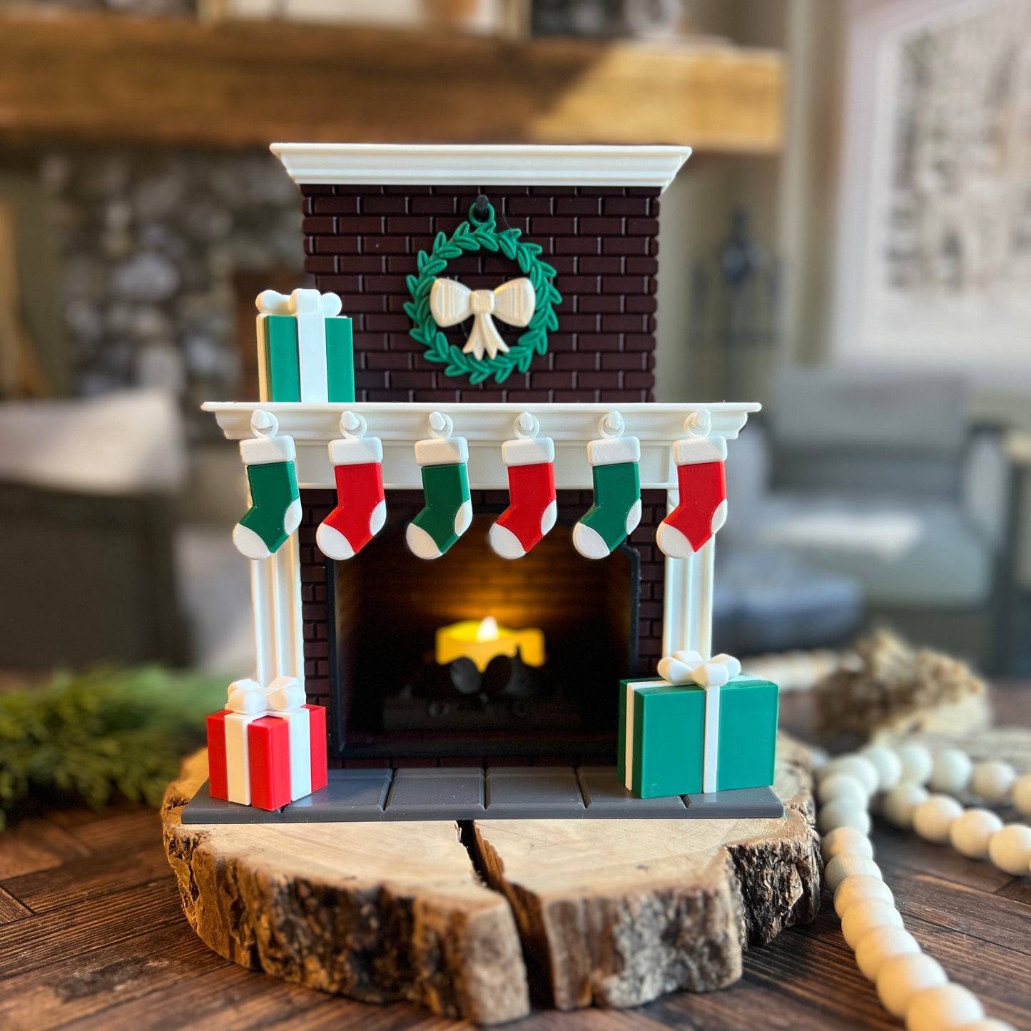Christmas Miniature Tealight Fireplace