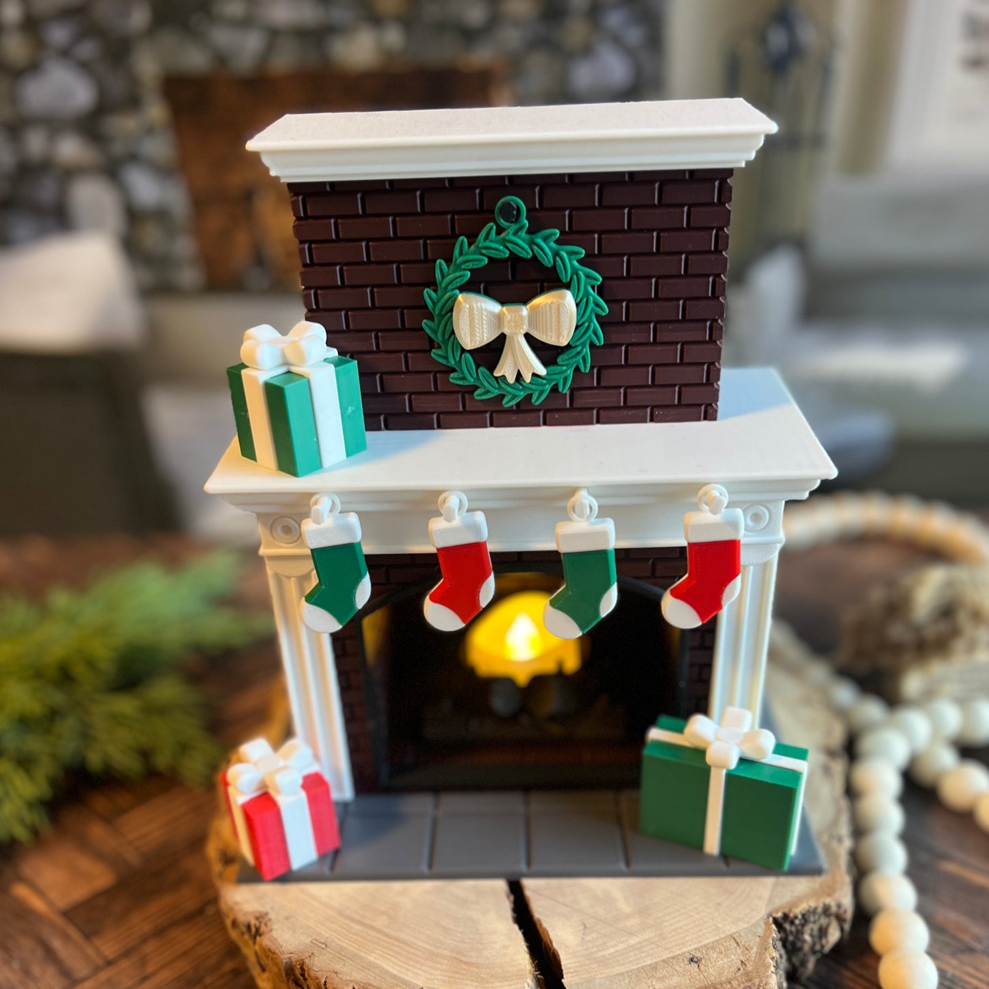 Christmas Miniature Tealight Fireplace