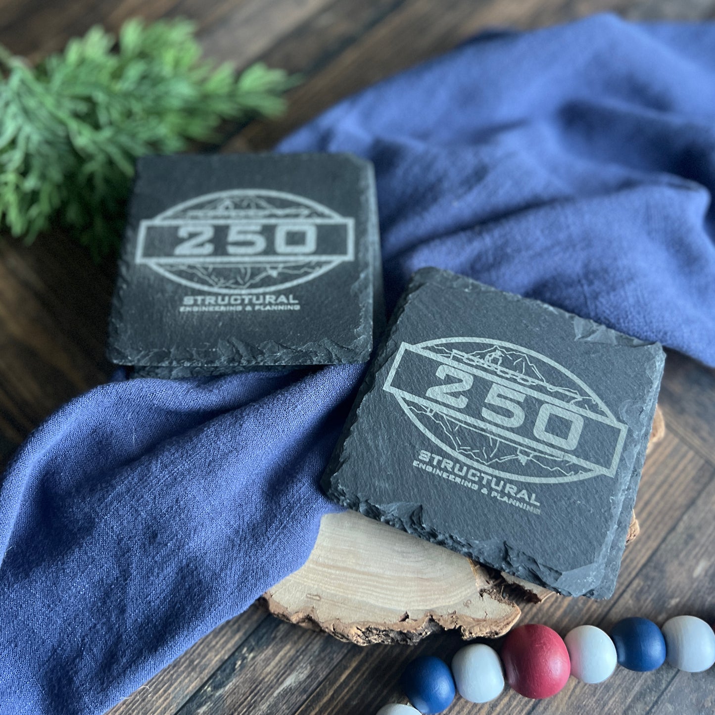 Code 250 Set of 4 Slate Coasters