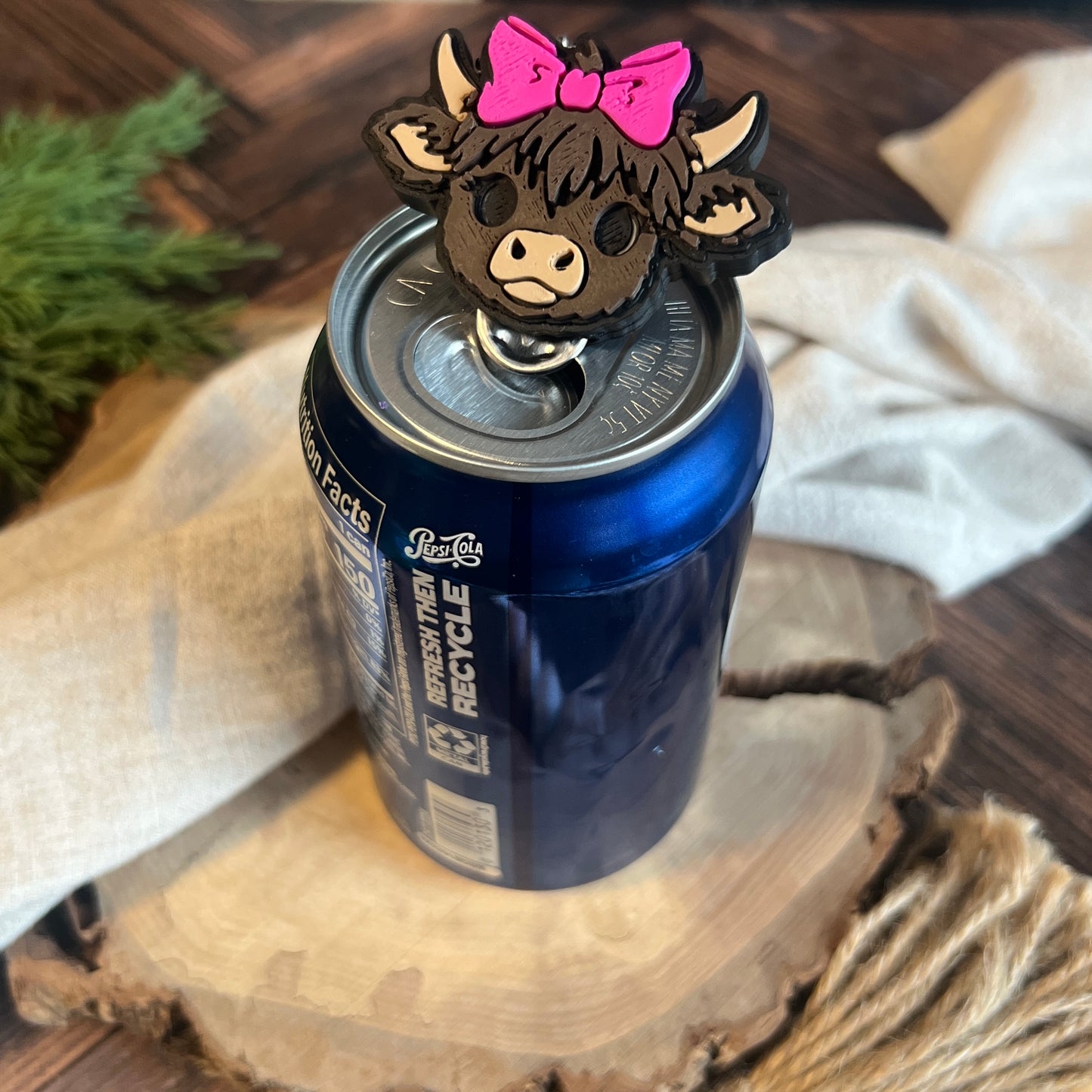 Highland Cow Soda Can Opener