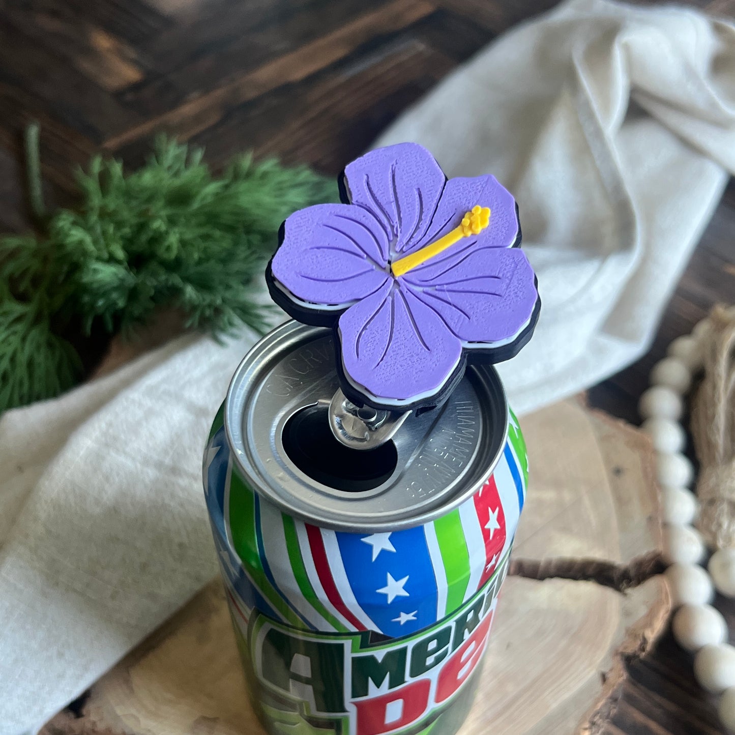 Hibiscus Soda Can Opener Keychain