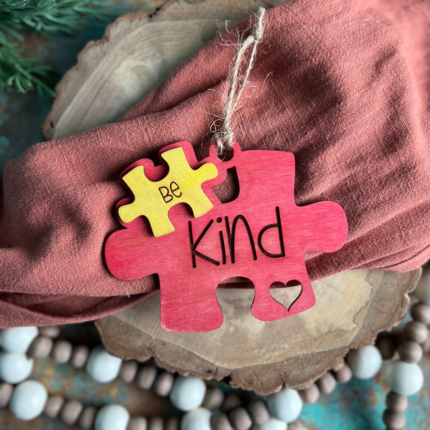 Be Kind Puzzle Piece Ornament