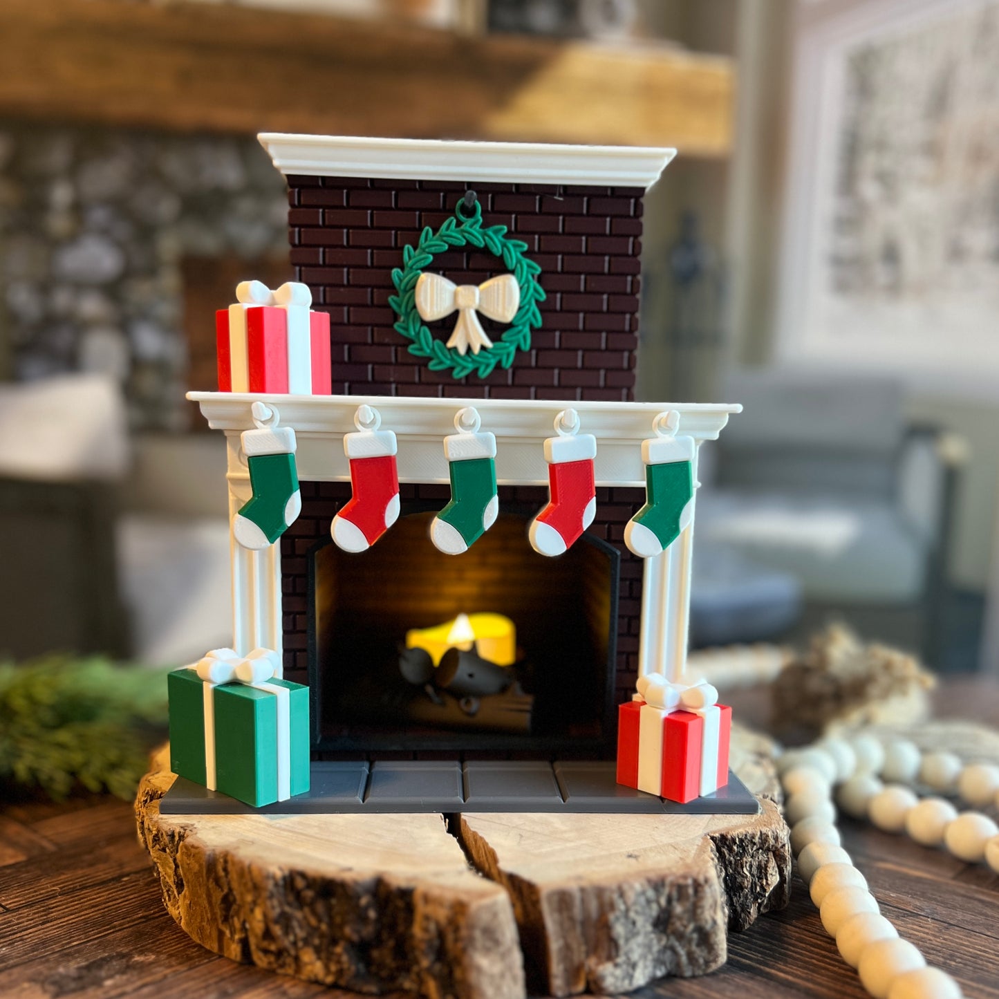 Christmas Miniature Tealight Fireplace