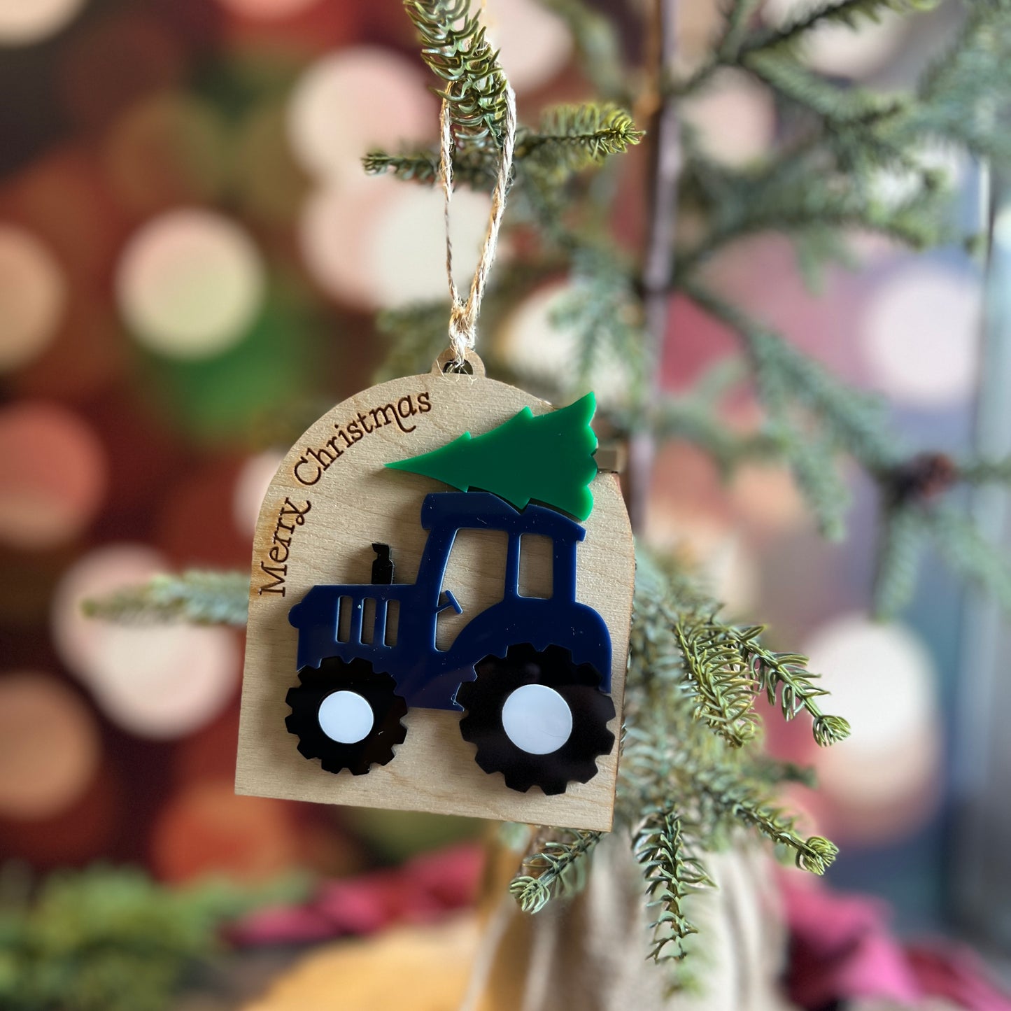 Tractor Christmas Ornament