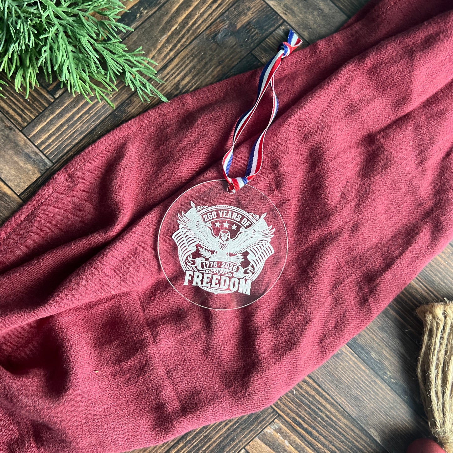 America 250 Christmas Ornament