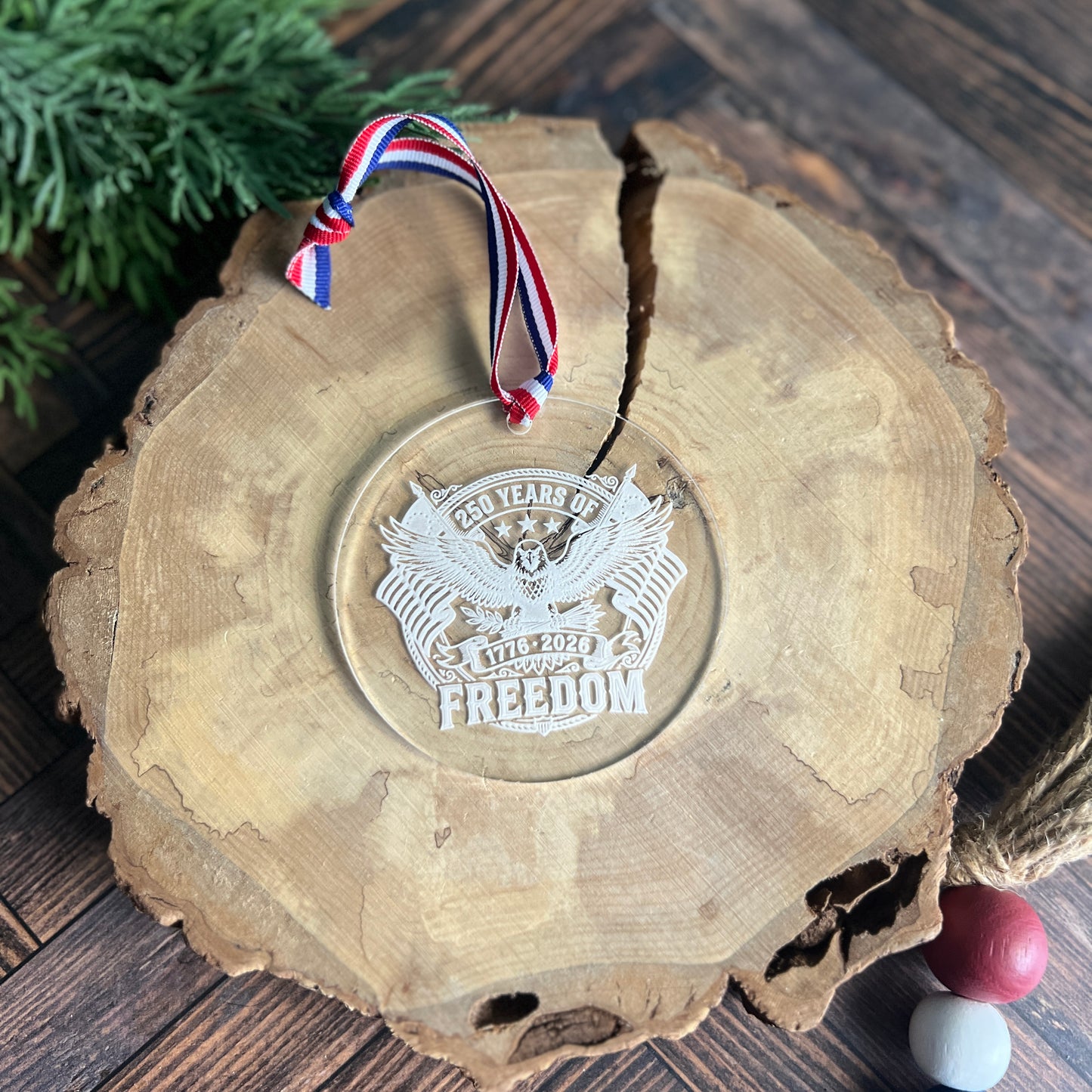 America 250 Christmas Ornament