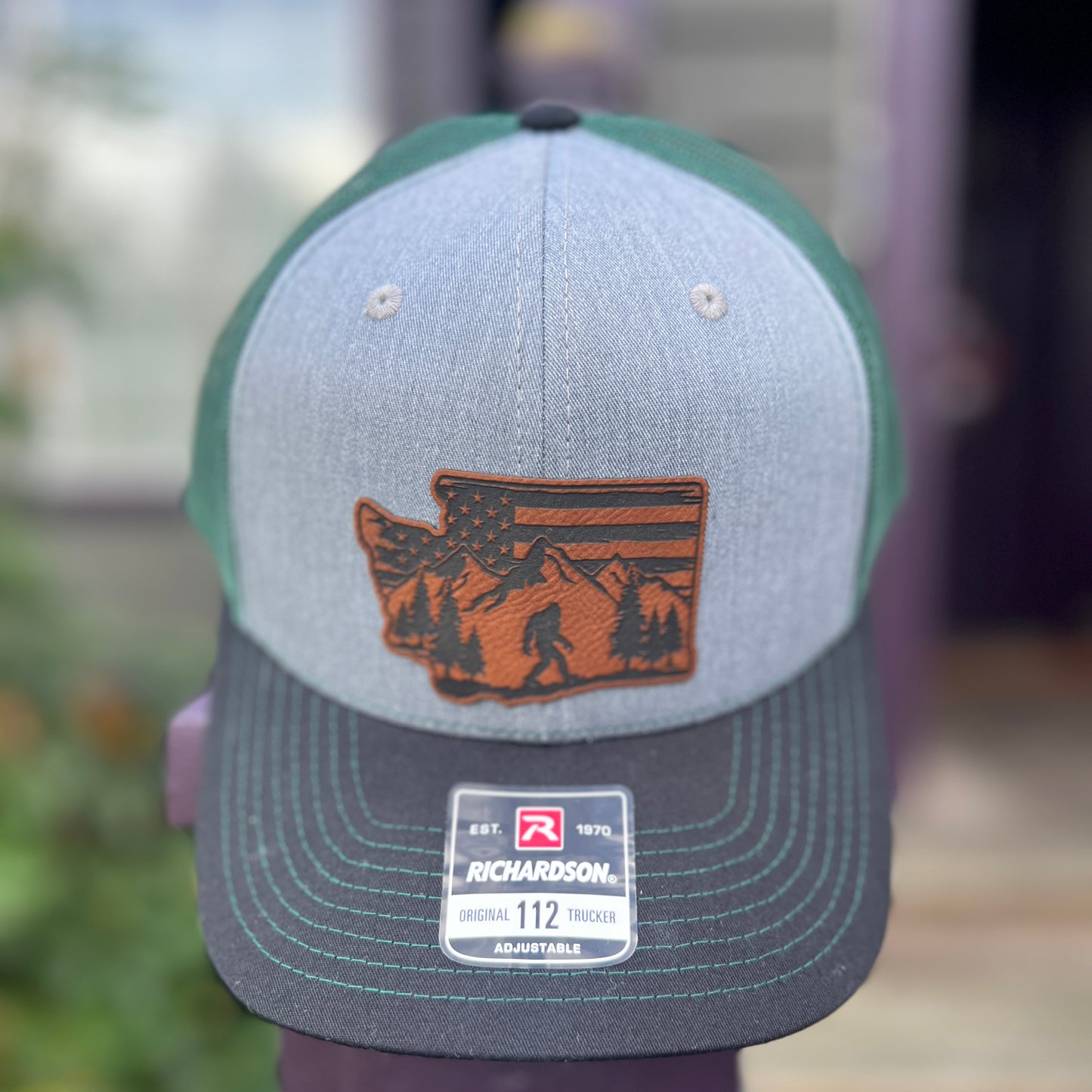 Bigfoot Washington State Richardson 112 Trucker Hat