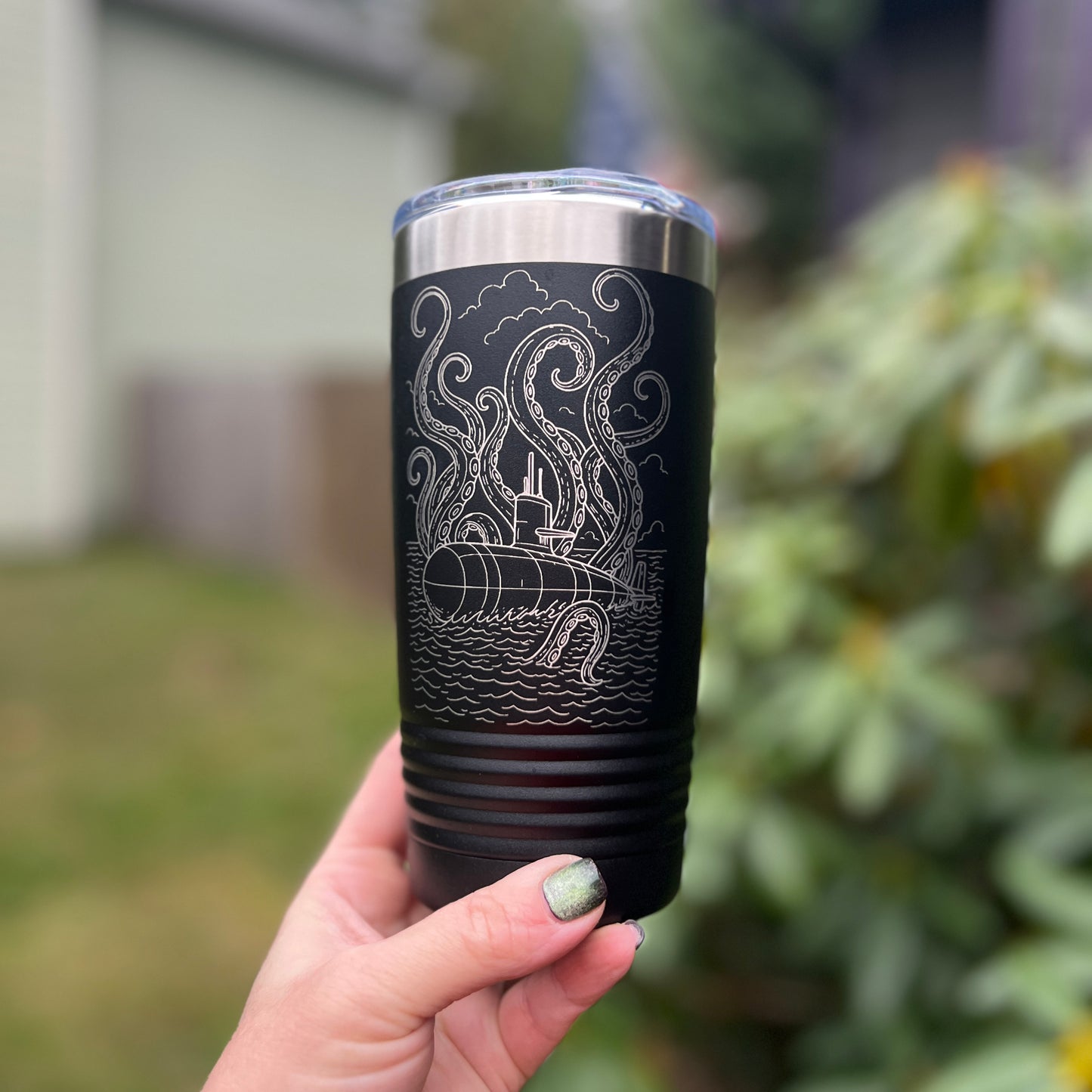 Submarine Kraken Travel Coffee Tumbler