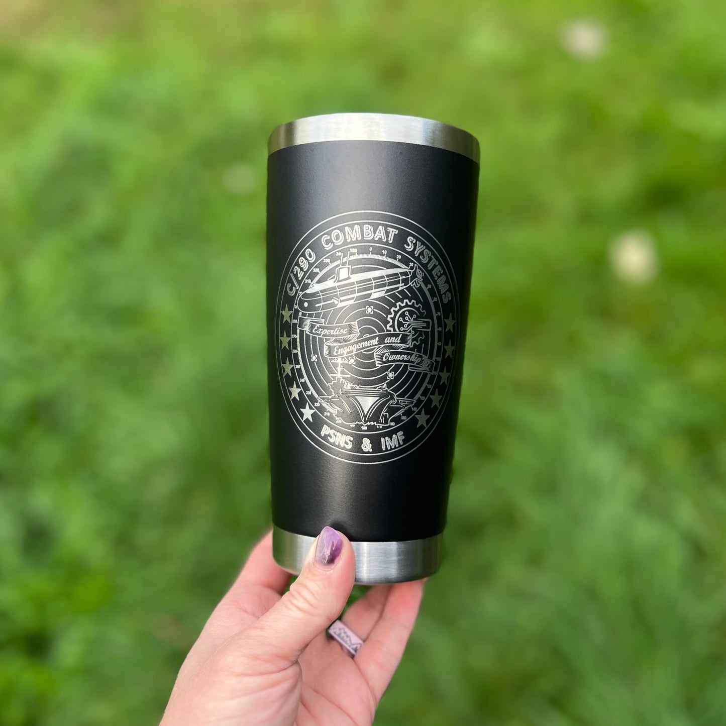 Code 290 Laser Engraved Travel Coffee Tumber