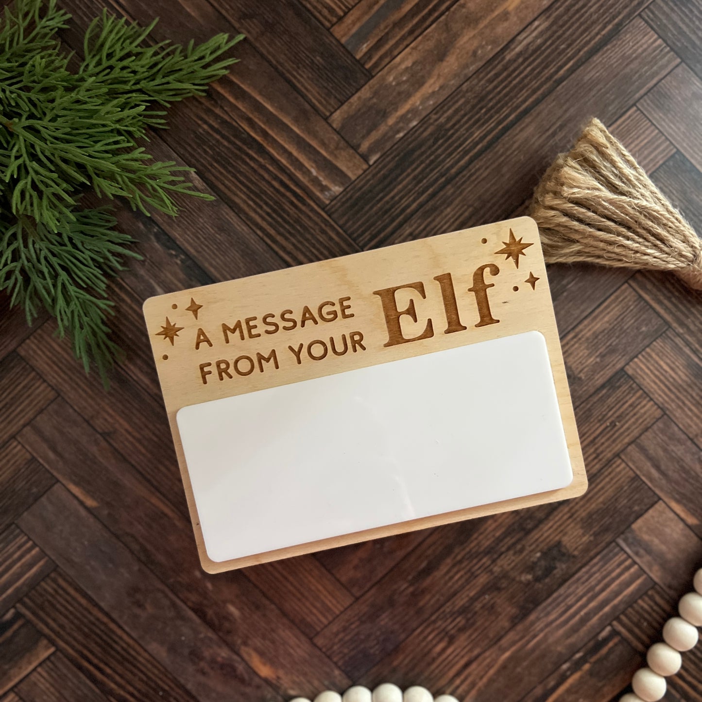 Elf Dry Erase Christmas Message Board