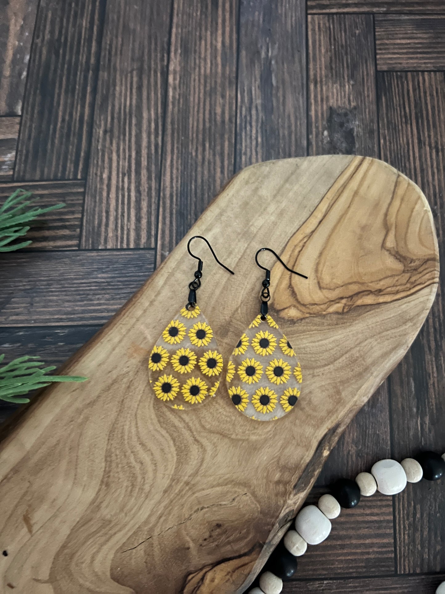 Sunflower Acrylic Earrings