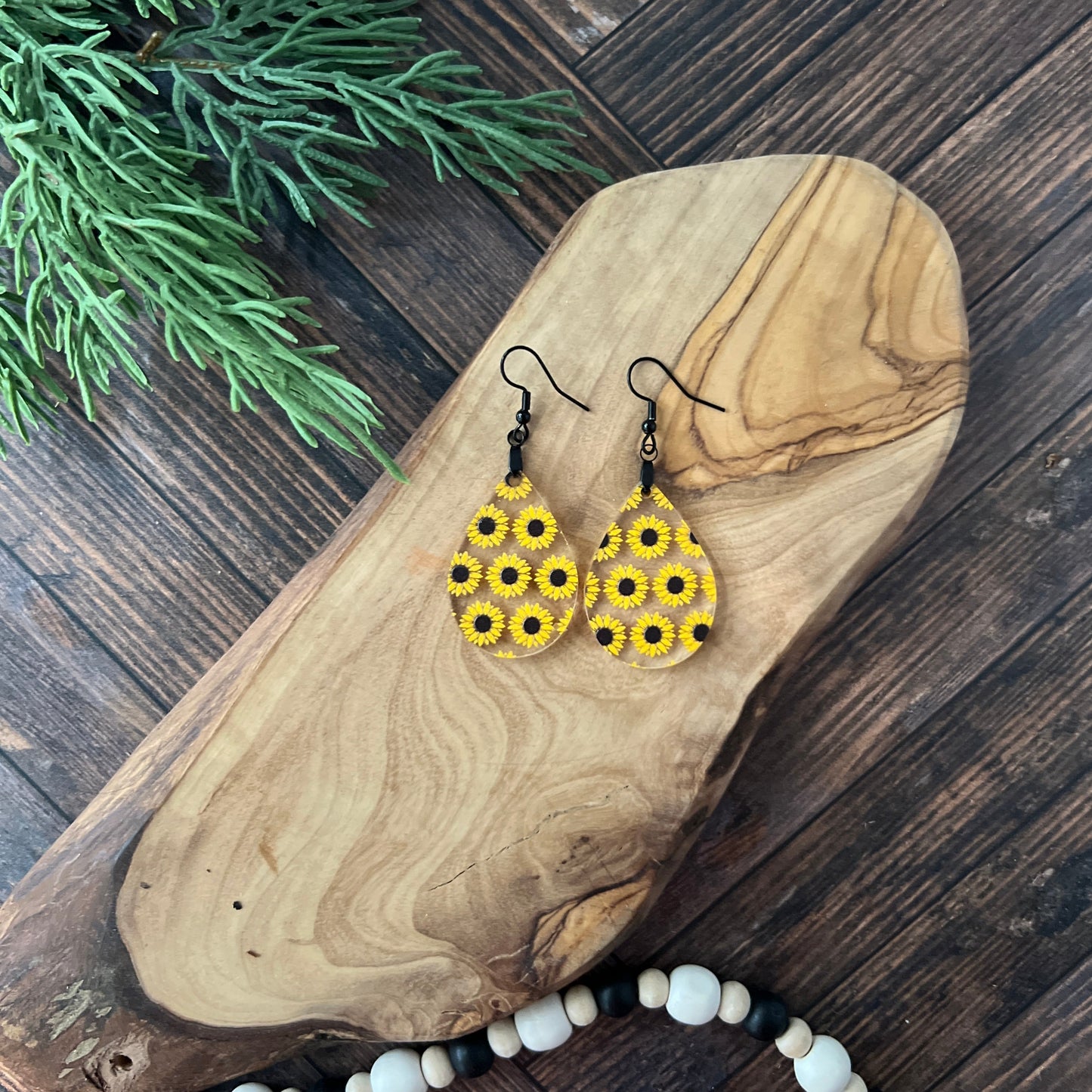 Sunflower Acrylic Earrings