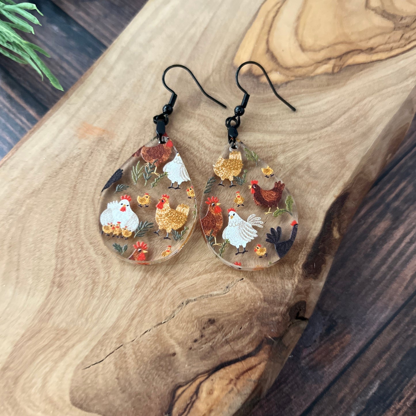 Chicken Acrylic Earrings