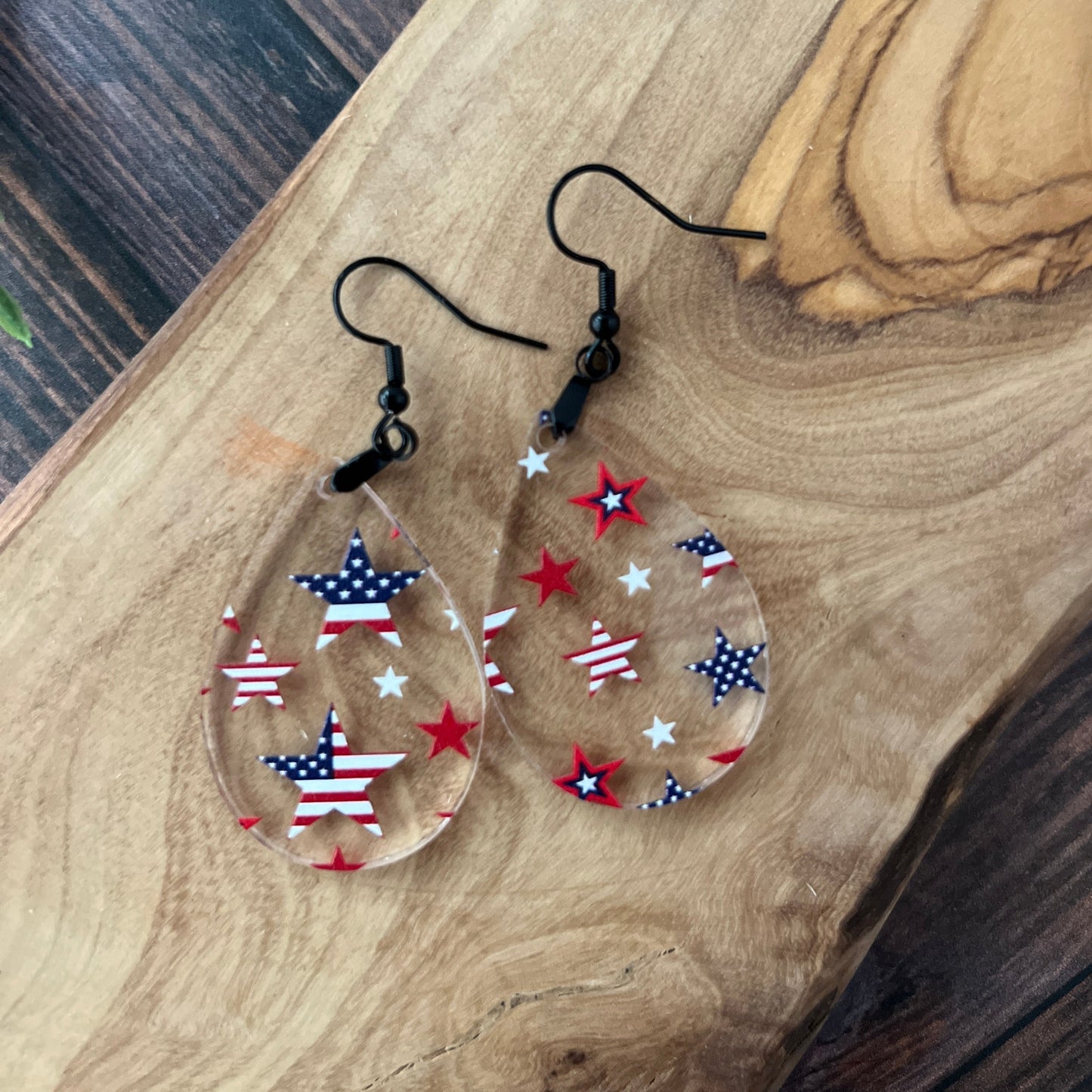 American Star Acrylic Earrings