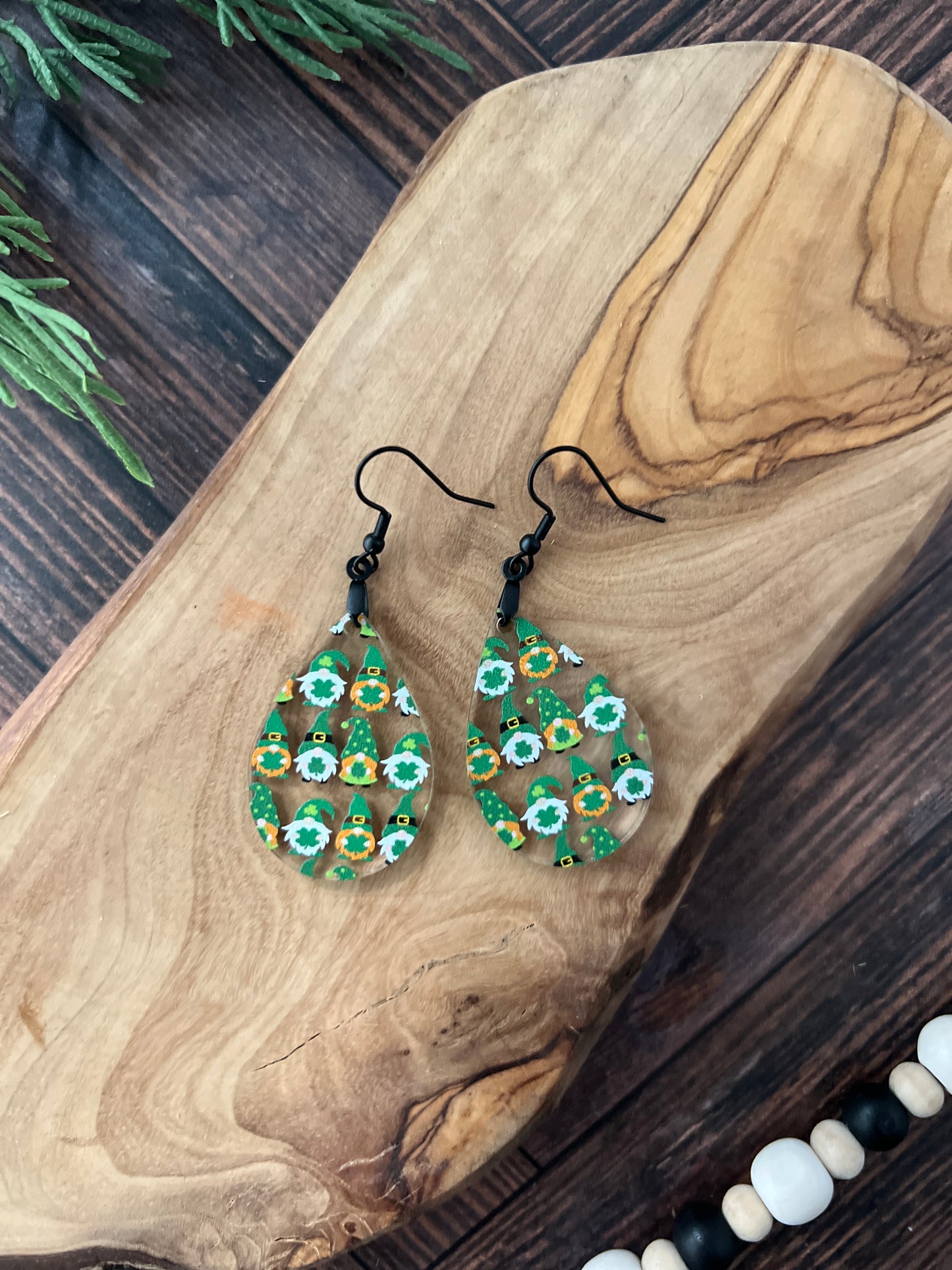 St. Patrick's Day Gnome Earrings