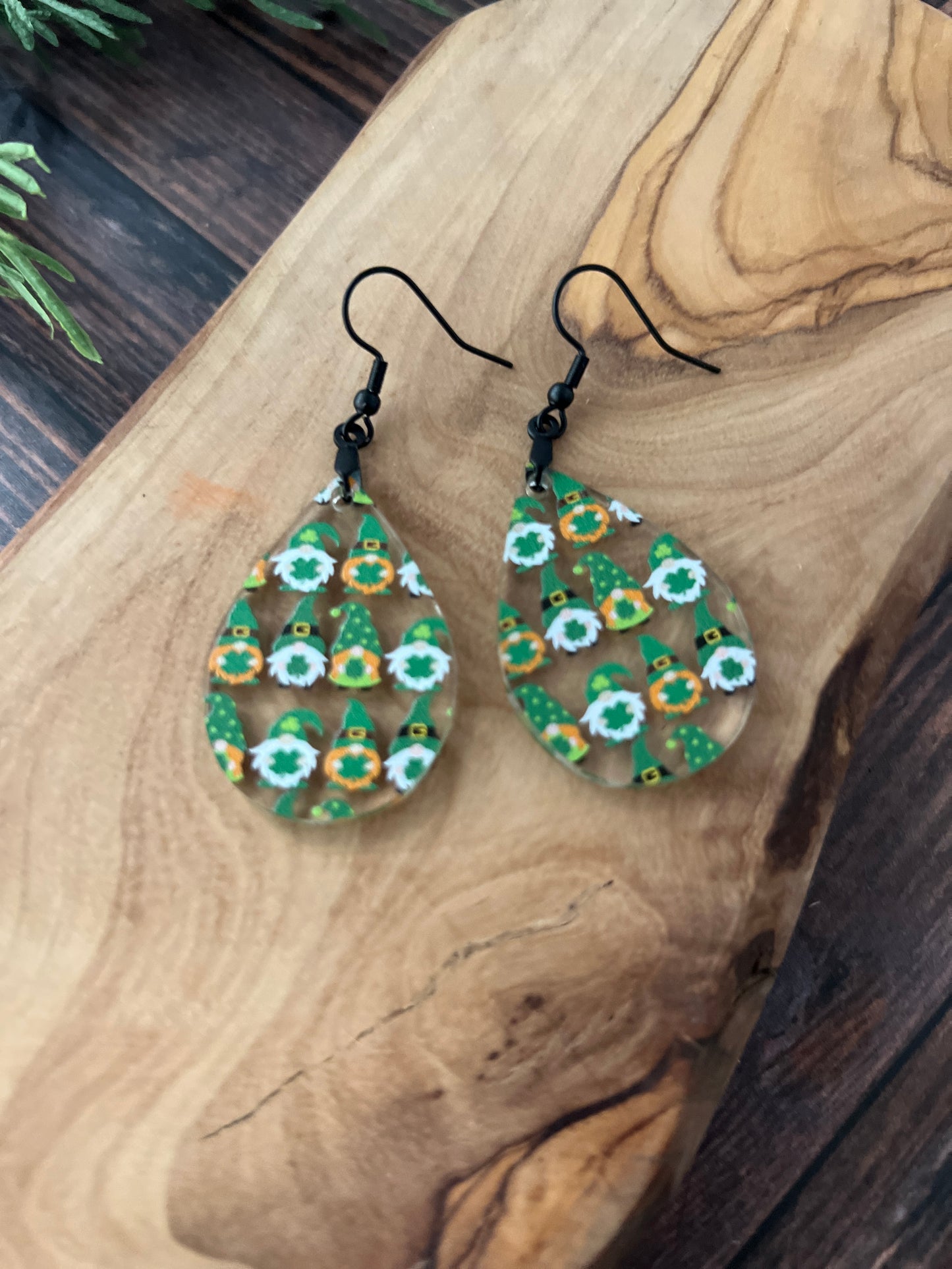 St. Patrick's Day Gnome Earrings