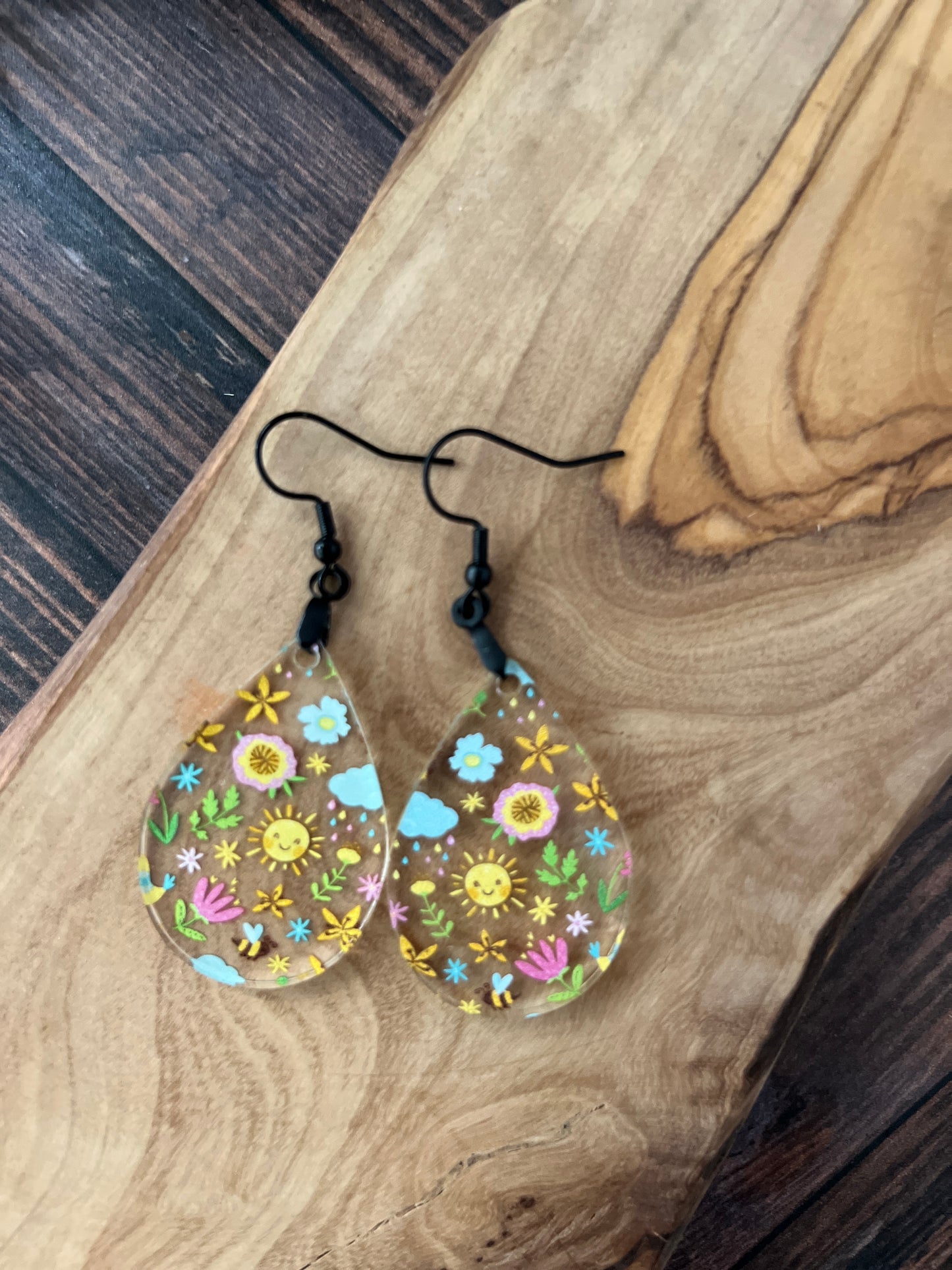 Spring Time Acrylic Earrings