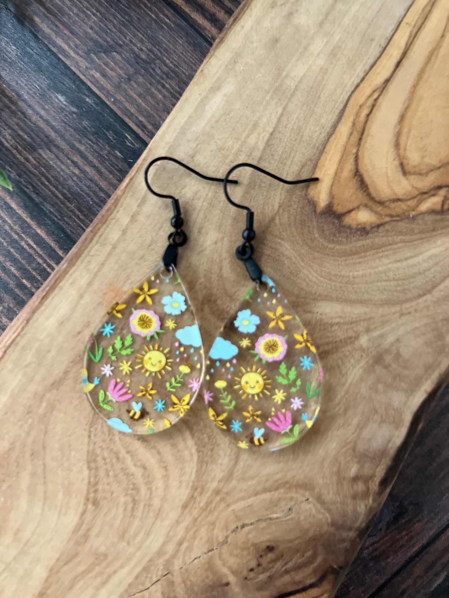 Spring Time Acrylic Earrings