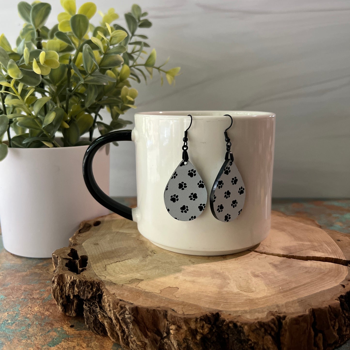 Paw Print Acrylic Earrings