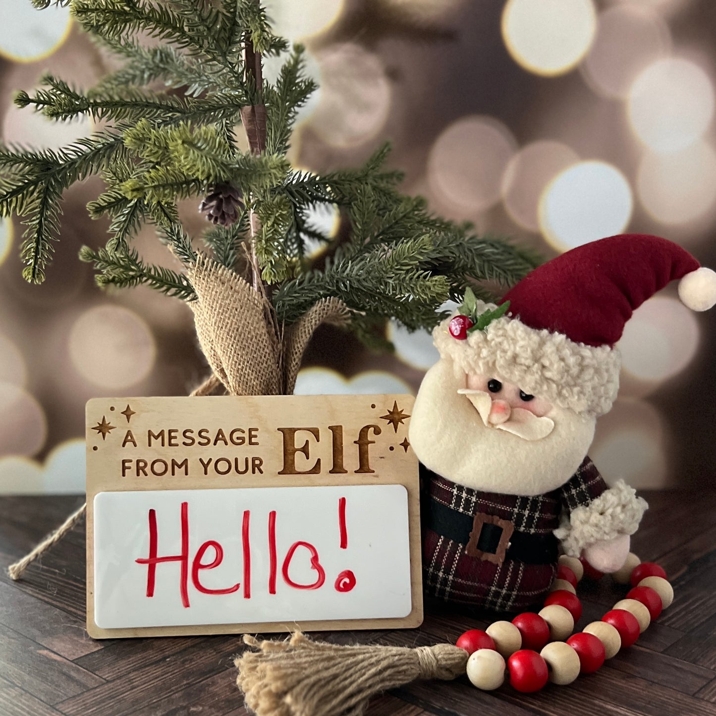 Elf Dry Erase Christmas Message Board