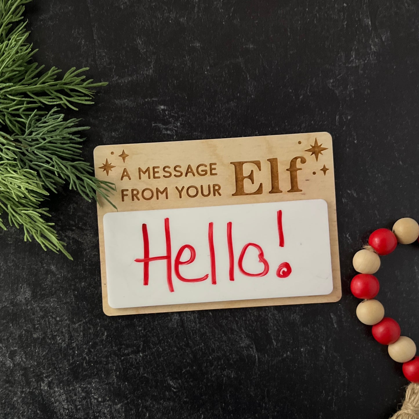 Elf Dry Erase Christmas Message Board