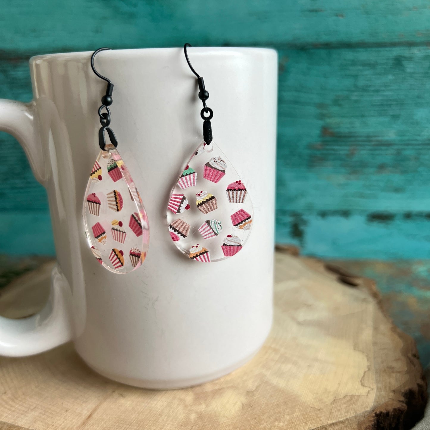 Cupcake Arcylic Earrings