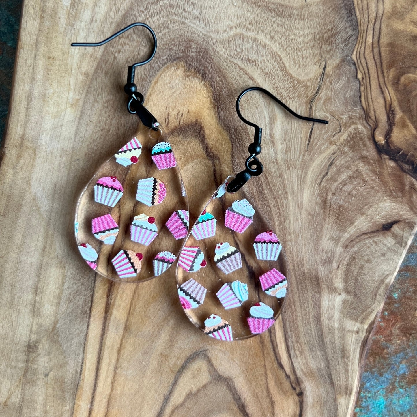 Cupcake Arcylic Earrings