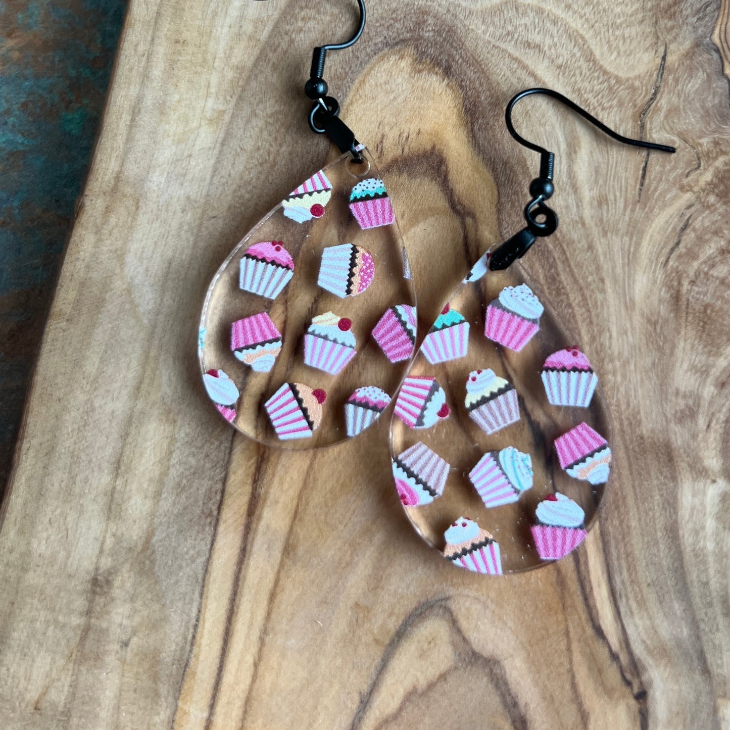 Cupcake Arcylic Earrings