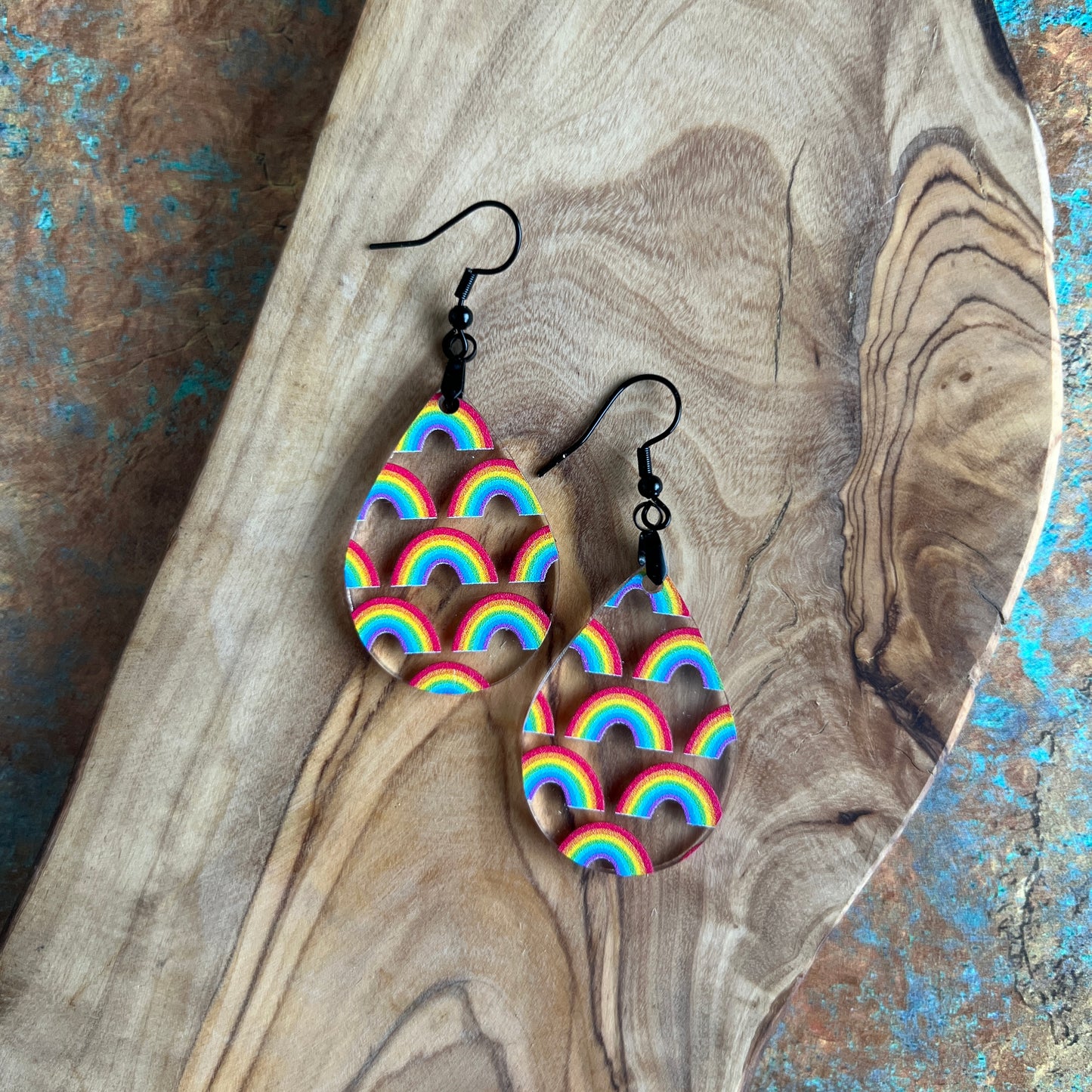 Rainbow Arcylic Earrings