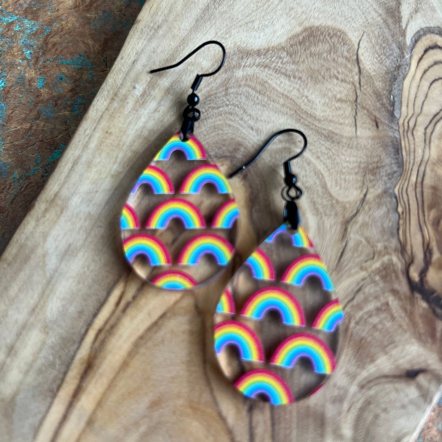 Rainbow Arcylic Earrings