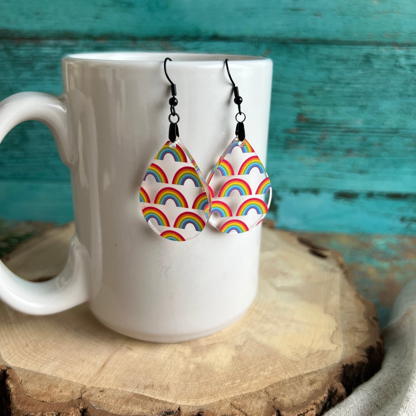 Rainbow Arcylic Earrings