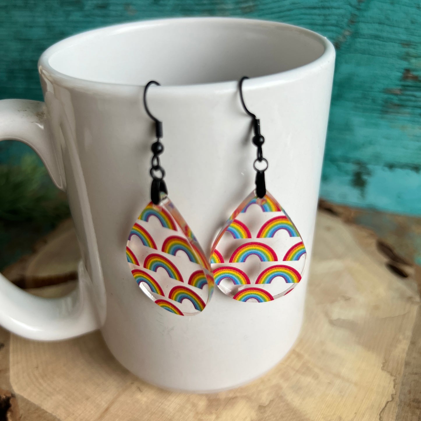 Rainbow Arcylic Earrings