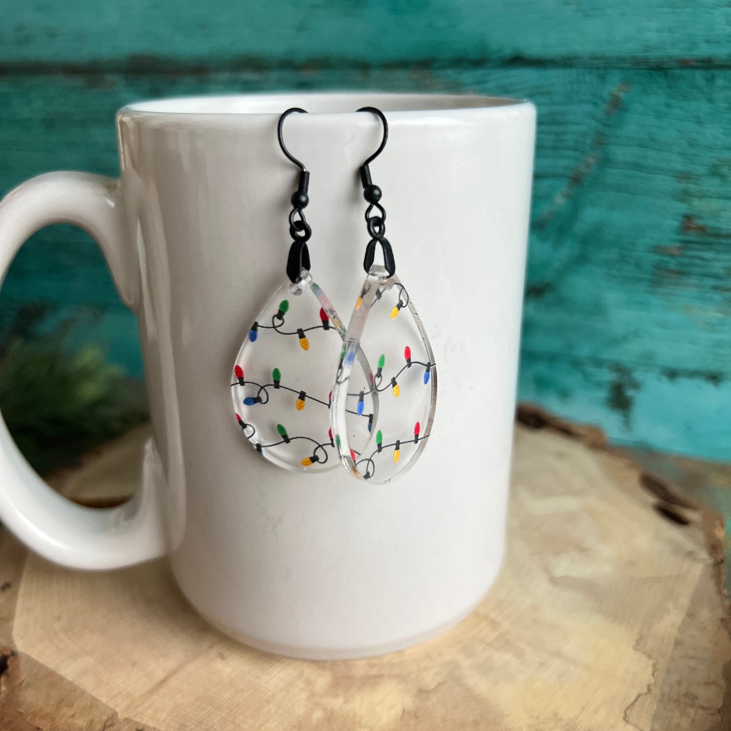 Christmas Light Acrylic Earrings